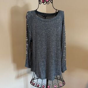 Architect Heathered Blue Long Sleeve Top